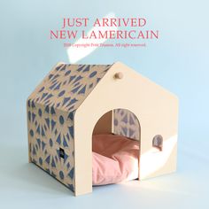 a dollhouse bed made out of cardboard with the words just arrived new lamberian