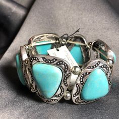 New Western Style Bracelet Trendy Turquoise Metal Bracelets, Adjustable Metal Stretch Bracelet, Casual Stretch Bracelet As Fashion Accessory, Vintage Adjustable Stretch Bracelet, New Bracelet, Chain Mail, Western Style, Womens Jewelry Bracelets, Fashion Bracelets