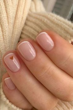 Korean Manicure Aesthetic, Natural Nails Manicure, Mens Nails, Hello Nails, Subtle Nails, Nice Nails, Simple Gel Nails, Minimal Nails, Casual Nails