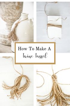 how to make a fabric tassel from twine and rope - step by step instructions