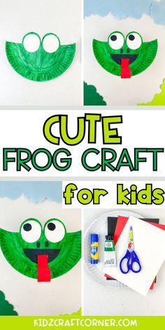 the frog craft for kids to make with paper plates