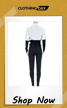 Winter Casual Black and White Contrast Puff Sleeve Blouse and Slim Pants Wholesale 2 Piece Sets Black Stretch Workwear Sets, Stretch Black Sets For Workwear, Black High Waist Tops For Work, Stretch Two-piece Workwear Sets, Stretch Two-piece Sets For Workwear, Black And White Contrast, 2 Piece Sets, Puff Sleeve Blouse, Casual Black