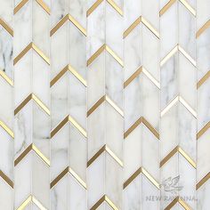 a white marble and gold herringbone pattern with metallic lines on the sides, in an abstract manner