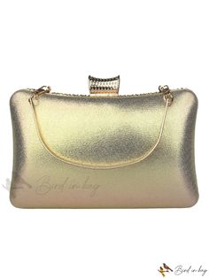 Bird in Bag - This elegant evening bag is the perfect accessory for dressing up for formal occasions or banquets. Featuring a fashionable chain, it will add a Rectangular Evening Bag With Chain For Events, Rectangular Chain Evening Bag For Events, Elegant Formal Bags With Chain Detail, Elegant Silver Bag With Chain, Elegant Silver Bags With Chain Detail, Rectangular Chain Shoulder Bag For Parties, Formal Rectangular Shoulder Bag With Chain, Luxury Party Shoulder Bag With Chain, Formal Clutch Bag With Chain