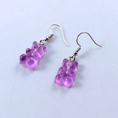 Antique Amethyst Ring, Crazy Earrings, Gummy Bear Earrings, Homemade Earrings, Weird Jewelry, Kawaii Earrings, Bear Earrings, Quirky Earrings, Indie Jewelry