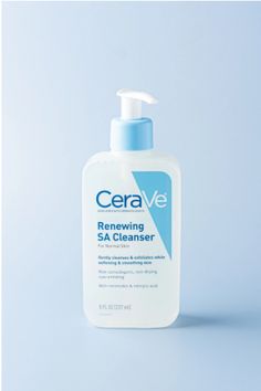 Cerave Renewing Sa Cleanser, Cleanser Cerave, Summer Glowup, Cerave Cleanser, Acne Cleanser, Acne Free Skin, Skincare Brands, Acne Cleansers, Face Products