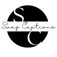 the logo for swag captions