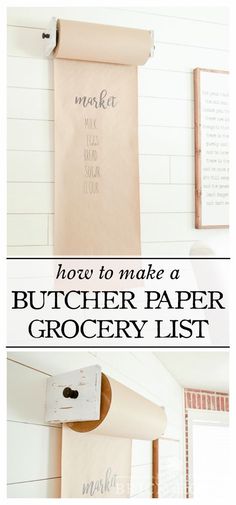 how to make a butcher paper grocery list with the words, how to make a butcher paper grocery list