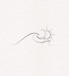 a drawing of a hand holding a sun on top of it's back end