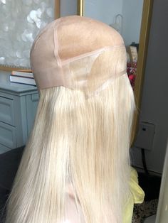 16" 613 Blonde Real Human Hair Wig, Hand-tied Mono Crown Human Hair System For Alopecia, Small Cap 21.5" Circumference  DETAILS ABOUT THE WIG This  hair system features fine real human virgin hair, the hair can be styled and colored  like your own hair.  Full lace cap construction makes the wig is able to part everywhere, able to do a high ponytail, able to tape on or glue on. Breathable mono whole crown top  is a good choice for summer.  A pretty nice choice for  alopecia/baldness/chemotherapy. A High Ponytail, Small Caps, Front Hair, Hair Line, 613 Blonde, Human Wigs, Hair System, Human Virgin Hair, Lace Caps