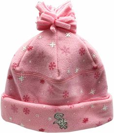 Chicago White Sox Toddler Princess Ski Knit Hat Pink Cute Fitted Winter Beanie, Cute Fitted Beanie For Winter, Pink Warm Hat For Gift, Pink Warm Hat As A Gift, Warm Pink Hat For Gift, Winter Cotton Hat For Gifts, Winter Cotton Hat As Gift, Cotton Winter Hat For Gift, Cotton Winter Hat As A Gift