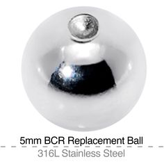 5mm Steel Captive Bead Ring Replacement Ball What could be worse than losing your balls.....on your jewelry, of course! If the ball to your captive bead ring falls down the drain, this replacement ball has you covered. It's 5mm and made of 316L surgical grade stainless steel. It features dimple impressions to securely fit your ball closure ring - no more wondering where your balls went!Specifications5mm 316L Surgical Grade Stainless Steel Replacement Ball For Captive Bead Ring Captive Bead Ring, Could Be Worse, Fall Rings, Body Jewelry Piercing, Body Modifications, Beaded Rings, Piercing Jewelry, O Ring, Body Jewelry