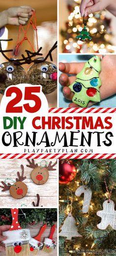 various images of easy DIY ornaments Adult Ornaments Diy, Ornament Party Ideas, Christmas Ornaments For Students, Diy Kid Ornaments Christmas, Elf Ornaments Diy, Ornament Making Party, Diy Christmas Ornaments For Kids, Christmas Diy Ornaments, Kids Tree Ornaments