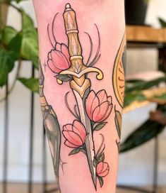 Get What You Get Tattoo, Aesthetic Tattoo Ideas, 15 Aesthetic, Neo Tattoo, Knife Tattoo, Tatuaje A Color, Dagger Tattoo, Tattoo Portfolio, Aesthetic Tattoo