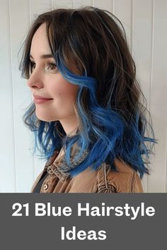 Blue Hairstyles, Color With Highlights, Granny Hair, Long Pixie Hairstyles, Mermaid Waves, Blonde Fashion, Hair Gray, Split Hair