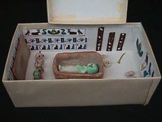 an open box with various items in it