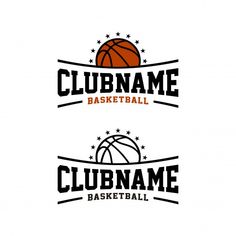 two basketball logos with the word club name