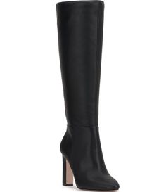 From Jessica Simpson&#x2C; the Munna Knee High Boots feature:Faux leather upperPointed toe constructionSide zipper closureFabric liningRubber outsoleApprox. 15.4" shaft heightApprox. 14.5" standard calf shaft circumferenceApprox. 15.75" wide calf shaft circumferenceApprox. 3.7" heel heightImported. Jessica Simpson Rhinestone Boots, Evening Knee-high Heeled Boots With Zipper, Jessica Simpson Boots Tall Dillard's, Evening Knee-high Heeled Boots With Zipper Closure, Jessica Simpson Boots, Tall Knee-high Heeled Boots With Zipper Closure, Thigh High Boots Heels, Thigh High Boots, Jessica Simpson