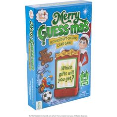 a christmas card game with an elf on it