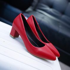 Gender: Women Item Type: Pumps With Platforms: Yes Outsole Material: Rubber Closure Type: Slip-On Insole Material: PU Platform Height: 0-3cm Toe Shape: Pointed Toe Lining Material: PU is_handmade: Yes Heel Type: Square heel Heel Height: Med (3cm-5cm) Fashion Element: Shallow Occasion: Casual Upper Material: PU Pump Type: Basic Season: Spring/Autumn Casual Pointed Toe Synthetic Heels, Casual Synthetic Heels With Pointed Toe, Casual Synthetic Pointed Toe Heels, Casual Fall Court Shoes, Casual Low Heel Court Shoes For Fall, Casual Heels With Red Sole And Round Toe, Casual Summer Court Shoes Medium Width, Casual Low Heel Court Shoes, Casual Court Shoes With Pointed Toe