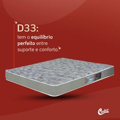 an advertisement for a mattress with the words d3 3 written in spanish on it