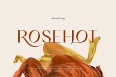 the cover of rose - hot magazine featuring a woman laying on her back in an orange dress