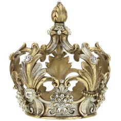 Mark Roberts's limited edition Home Collectible is one of the most elegantly designed products in the gift and home industry. Every element in each piece was designed with the highest level of detail and creativity. It is definitely a piece that defines style and elegance. Mark Roberts Mark Roberts Jeweled King's Crown Sculpture - Decorative Objects in Gold | Size 10" H X 9.65" W X 9.65" D | Perigold Crown Sculpture, King's Crown, Crown Decor, Mark Roberts, Kings Crown, Summer Gifts, Silver Jewels, Tiaras And Crowns, Abstract Sculpture