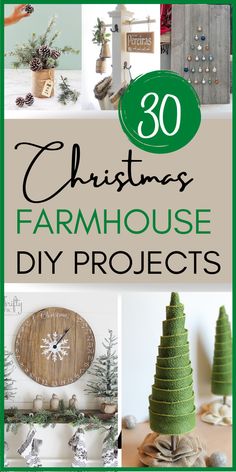 christmas farmhouse diy projects with text overlay