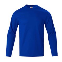 Men's Long Sleeve TShirts Our long-sleeved t-shirts are made from high-quality, breathable 100% polyester fabric that feels soft against your skin and ensures all-day comfort. The longer sleeves provide added warmth and coverage, making them a reliable choice for any weather condition.With a wide range of colors and styles to choose from, you'll find the perfect match for your personal taste. The classic crew neck design and tailored fit create a sleek and modern silhouette, making these t-shirt Casual Long Sleeve Moisture-wicking Shirt, Basic Blue Long Sleeve T-shirt, Long Sleeve Cotton Shirt With Moisture-wicking, Blue Long Sleeve Basic T-shirt, Blue Long Sleeve T-shirt, Blue Long Sleeve Moisture-wicking T-shirt, Moisture-wicking Blue Long Sleeve Top, Basic Long Sleeve Sports Tops, Long Sleeve Moisture-wicking T-shirt