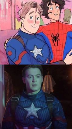 captain america and spider - man in the same scene