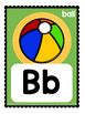 the letter b is for beach ball and it appears to be in english or spanish