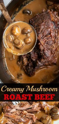 the cover of creamy mushroom roast beef