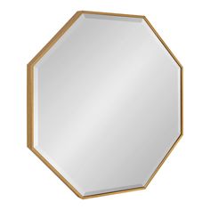 an octagonal mirror on a white background