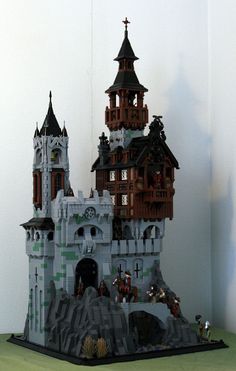 a castle made out of legos on a table