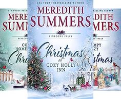 three paperback covers for christmas at cozy holly inn