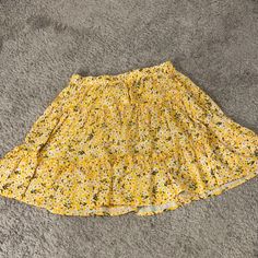 Yellow Shein Skirt Size Medium Never Worn Skirts Shein, Shein Skirts, Patchwork Skirt