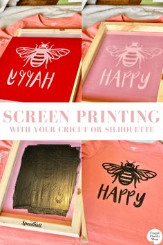 screen printing with your cricut or silhouette is easy and fun for kids to do