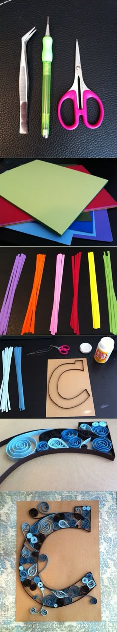 scissors and other crafting supplies on a table