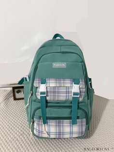 BagForLove - Stylish Plaid Print Classic Backpack: Ideal for College, High School and Outdoor Travel Product Description Color Multicolor Strap Type Adjustable Details Buckle Composition 100% Polyamide Pattern Type Plaid Bag Size Medium Material Polyamide Style Preppy Closure Type Zipper Type Classic Backpack Size Chart INCH CM Handle Height Strap Length Bag Height Bag Width Bag Length 3.9 inch 31.5 inch 18.1 inch 7.5 inch 13 inch Handle Height Strap Length Bag Height Bag Width Bag Length 10 cm Backpack For College, Plaid Bag, College Backpack, Style Preppy, College University, Classic Backpack, School Backpack, Plaid Print, School Backpacks