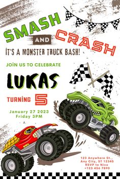 the monster truck bash is coming to town on friday, july 5th and it's a monster truck bash