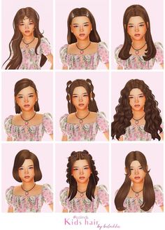 Kids Hair Sims 4 Cc, Child Hair Sims 4 Cc, Ts4 Child Cc, Ts4 Kids Cc, Sims 4 Children Cc, Sims 4 Kids Cc, Sims People, Pretty Sims, Sims Pets