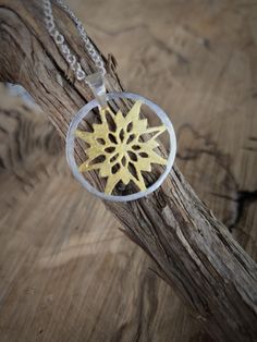 This saw pierced pendant has 24K that has been applied using a technique called Keum Boo.  This is an ancient Korean  technique that applies a thin layer of gold foil using heat and pressure. The gold attaches to the silver through diffusion bonding and is hundreds of times thicker than  gold plating. Pendant measures 2 1/2 cm across and comes on a fine Italian Sterling Silver necklace. Pierced Pendant, Keum Boo, Sterling Silver Necklace, Gold Plating, Gold Foil, Sterling Silver Necklaces, Jewelry Necklace Pendant, Foil, Silver Necklace