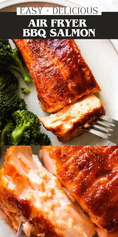 This quick and easy air fryer bbq salmon recipe includes 4 simple ingredients, like skin-on salmon and your favorite barbecue sauce, to make a mouthwatering dish in under 20 minutes. Serve perfectly sticky-sweet and lightly crisp fish fillets with classic comfort food sides for a delicious southern-style dinner in a snap!