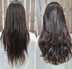 Long Back Layers, Long Haircut With Layers Thick Hair, Long V Shaped Layered Hair, Layer Cut Hairstyle For Long Hair, Hair Cut For Long Hair With Layers V Cut, Layers Haircut For Long Hair, Butterfly Layers Hair Long, Long Thick Hair Haircut, Haircuts For Women Long Hair