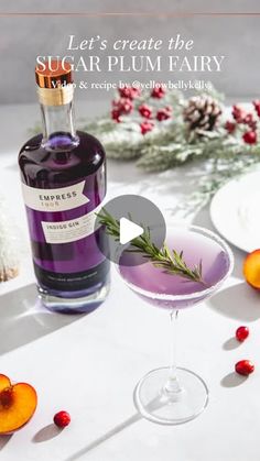 Empress 1908 Gin on Instagram: "SUGAR PLUM FAIRY 🧚‍♂️⇩ Sip your way into a holiday dream with @yellowbellykelly‘s Sugar Plum Fairy cocktail— a whimsical blend of ginger, plum, cinnamon, rosemary & more!

SUGAR PLUM FAIRY ✨
◦1½ oz Empress 1908 Indigo Gin
◦½ oz Crème de Violette
◦½ oz Ginger Liqueur
◦½ oz Lemon Juice
◦1-2 Rosemary Sprigs
◦4 dashes Plum Bitters
◦2 dashes Cinnamon Bitters
◦Lemon Juice & Sugar, to rim
◦Rosemary Sprig, to garnish

METHOD: Combine all ingredients in a cocktail shaker with ice and shake for 7 seconds. Rim a coupe glass with lemon juice and sugar. Double strain the cocktail into the coupe glass. Garnish with a fresh sprig of rosemary. Enjoy!

Sip responsibly!
#EmpressGin
#EmpressIndigoGin
#HolidayCocktails
#ChristmasRecipes"