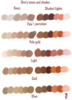 the different shades of makeup are shown on this page, and there is no image to describe