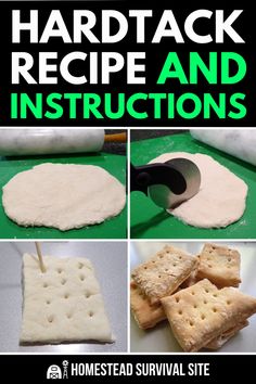 the instructions for making homemade crackers are shown