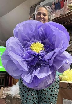 VBS 2025 MAGNIFIED | This tissue flower is so easy to make and is HUGE | Facebook Tissue Flowers, The Stage, Fabric Flowers, Make It, Flowers