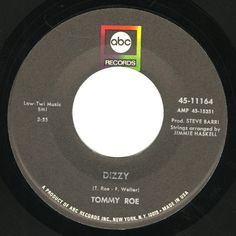 the label for tommy rose's album dizzy