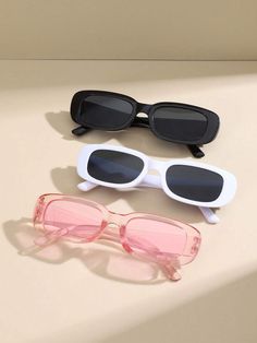 Lens Color:Multicolor \nLens Material:AC \nFrame Material:PC \nShape:Square \nFrame Structure:Full Rim Glasses \nElement:None \n Boho Sunglasses, Sunglasses Beach, Luxurious Fashion, Women Glasses, Beach Sunglasses, Street Snap, Fashion Glasses, Outdoor Fashion, Classic Frame